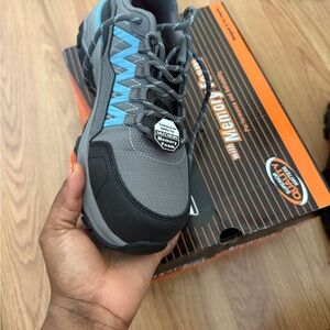 Skechers Gray and Blue Sneakers with Memory Foam